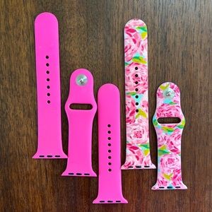 Lot of two Apple 38mm compatible silicone watch bands. Gently used.